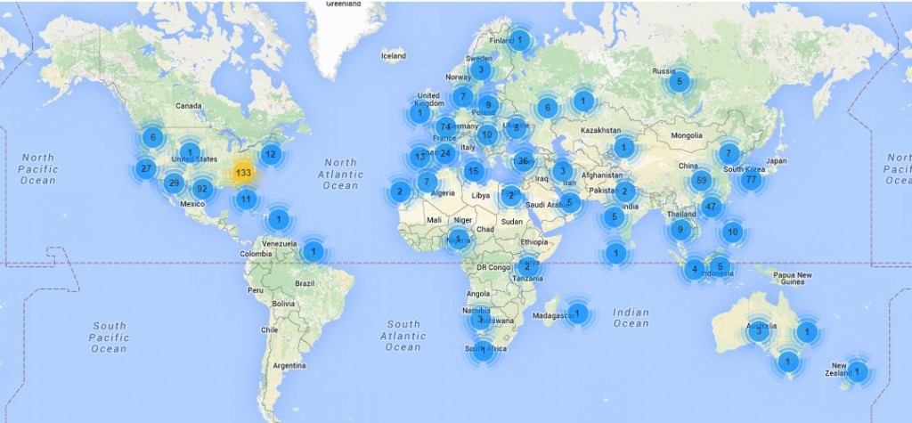 Network Attacks map - last 10 minutes